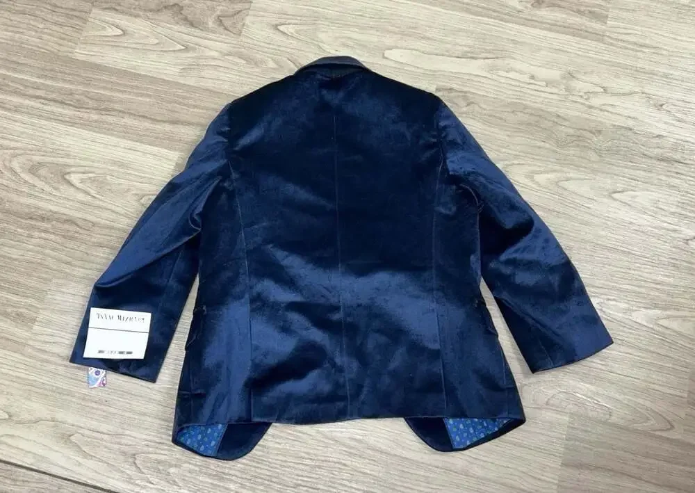 Isaac Mizrahi New York Boys Slim Fit Velvet Blazer